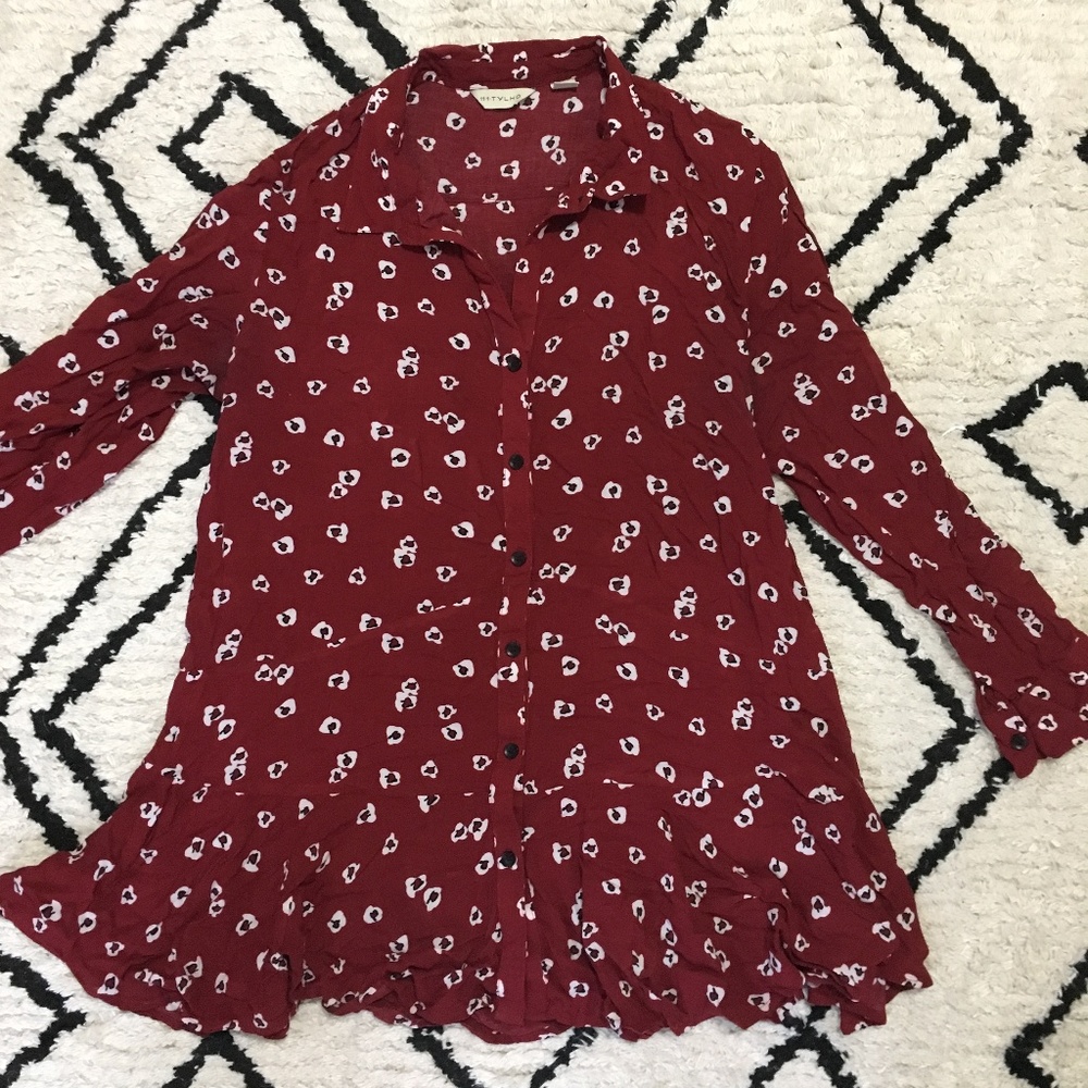 Anthropologie Leopard Print Blouse